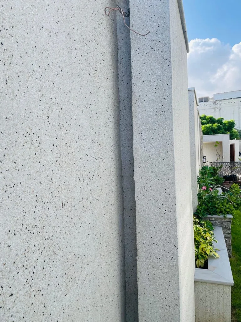 wash terrazzo on walls