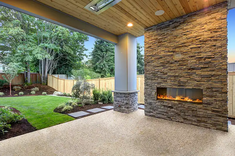 Outdoor epoxy flakes flooring