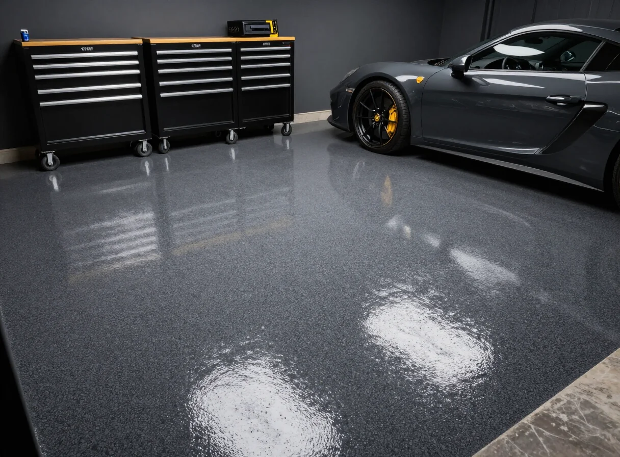 Garage epoxy floor coating in Pakistan