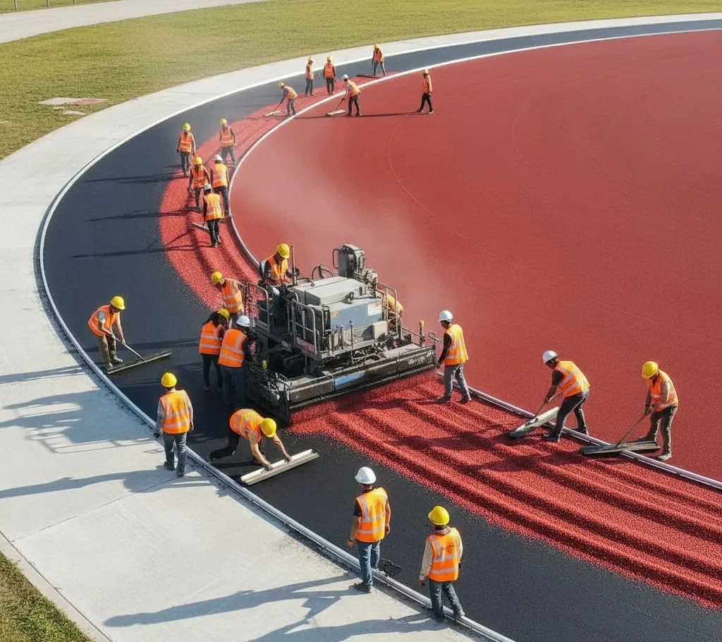 Running Track Installation