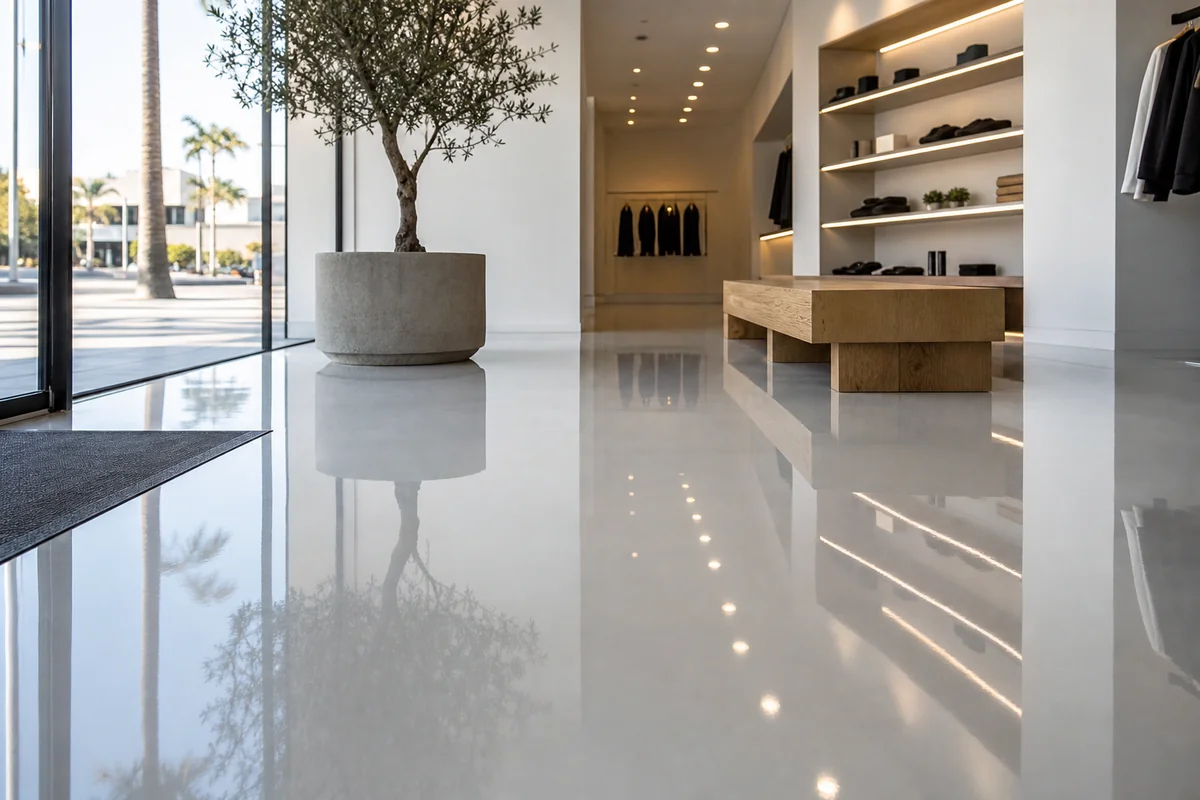 Metallic epoxy floor